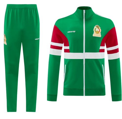 2026-2027 Mexico Green/Red/White Windbreaker Jacket Football Jacket and Pants