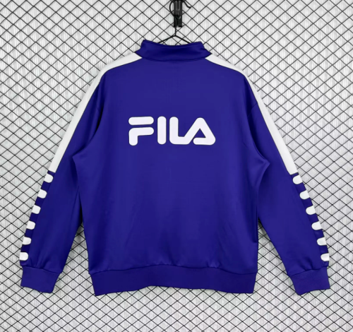 Retro Jacket 1999-2000 Fiorentina Purple Soccer Windbreaker Jacket Football Jacket