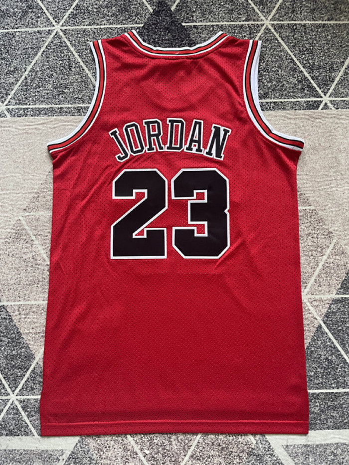 Mitchell&ness 1997-98 Chicago Bulls 23 JORDAN Red Signature Version Basketball Shirt NBA Jersey