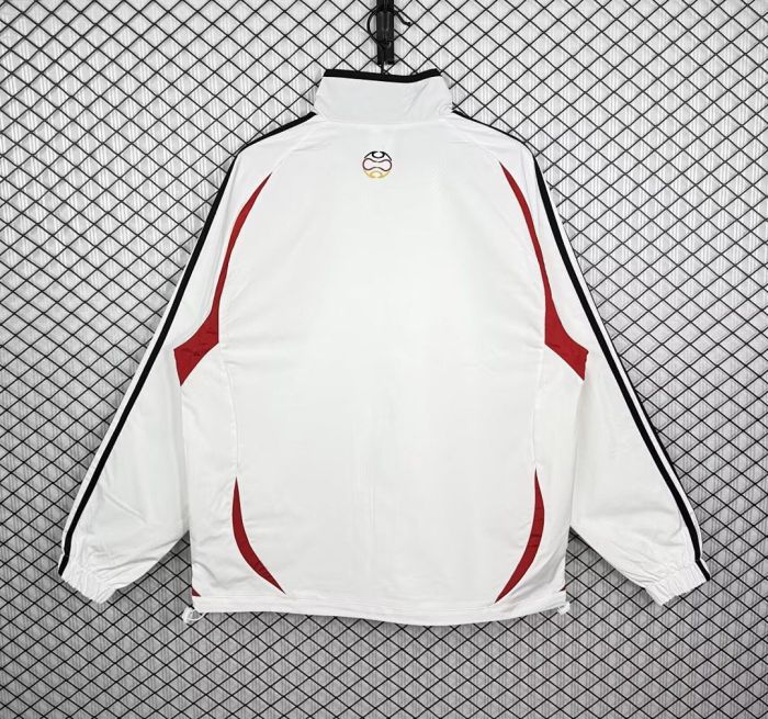 Retro Jacket 2006 Germany White Soccer Windbreaker Jacket Football Jacket