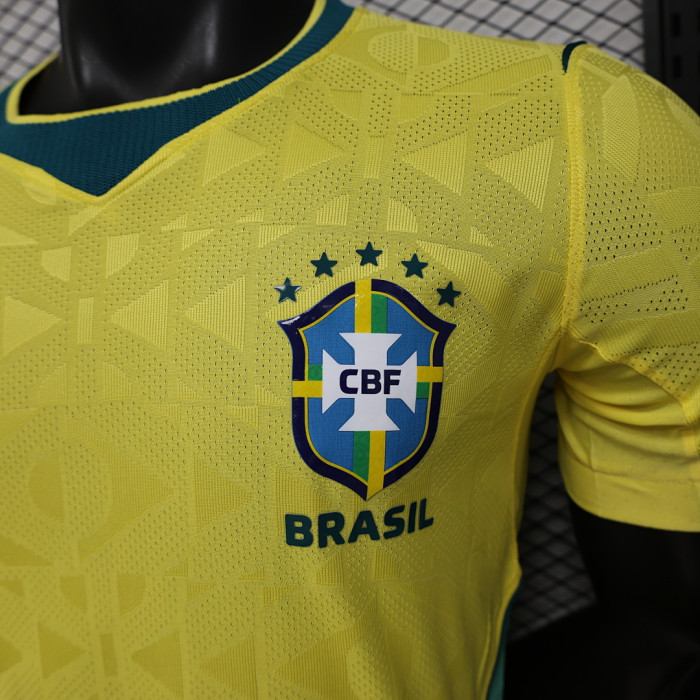 Pressed Line Model Player Version 2026 Brazil Home Soccer Jersey Brasil Camisetas de Futbol