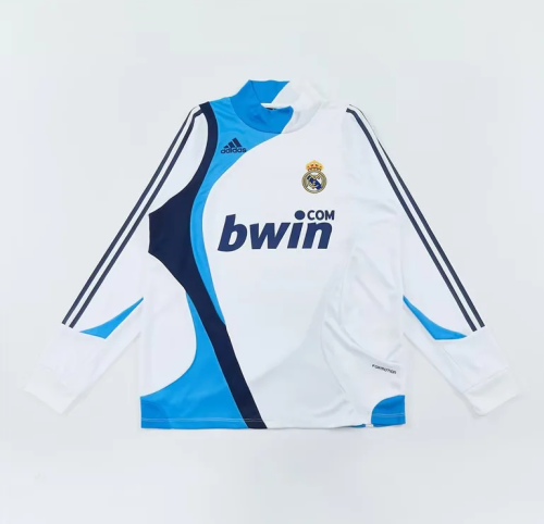 Retro 2007-2008 Real Madrid White Soccer Training Sweater