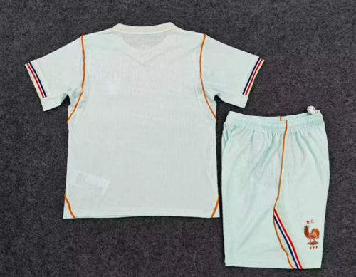 Player Version Youth Uniform Kids Kit 2026 France Away Soccer Jersey Shorts Child Football Set