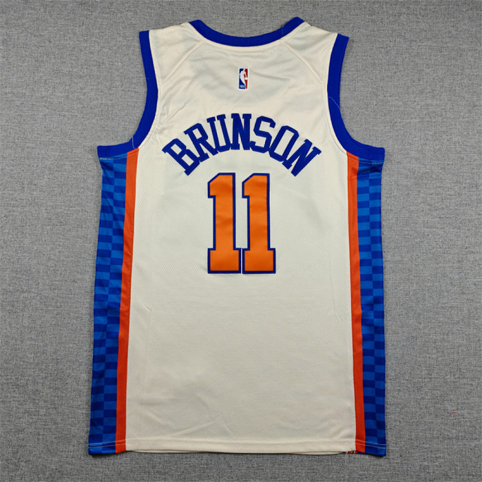 2026 City Edition New York Knicks BRUNSON 11 OFF-White NBA Shirt Men's Basketball Jersey