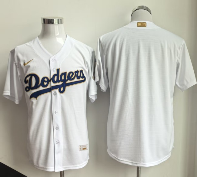 Los Angeles Dodgers Blank White Champions MLB Jersey Baseball Shirt