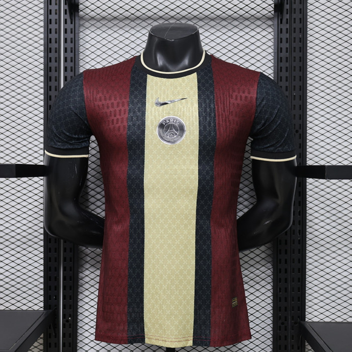 Player Version 2025-2026 PSG Red/Blue/Yellow Special Edition Soccer Jersey Paris Football Maillot