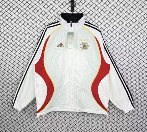 Retro Jacket 2006 Germany White Soccer Windbreaker Jacket Football Jacket