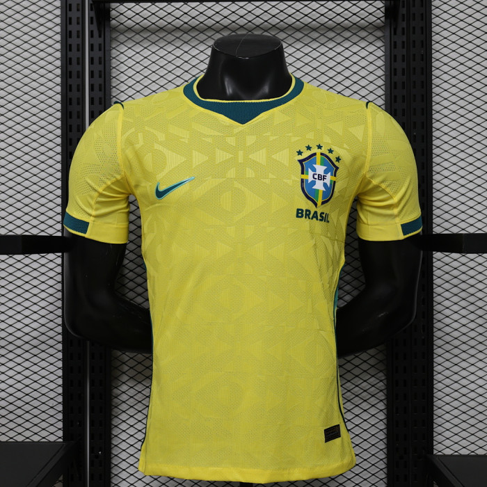 Pressed Line Model Player Version 2026 Brazil Home Soccer Jersey Brasil Camisetas de Futbol