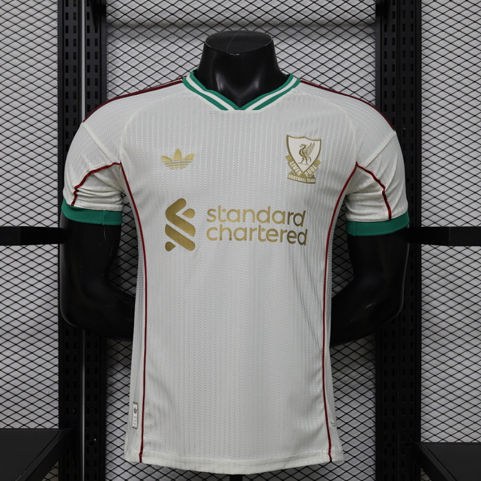 Player Version 2025-2026 Liverpool White Special Edition Soccer Jersey Football Shirt