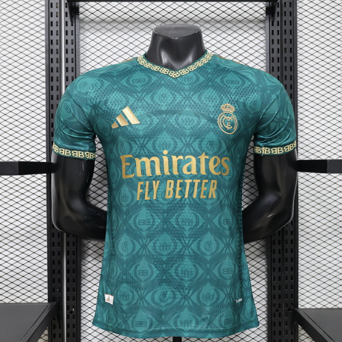 Player Version 2026-2027 Real Madrid Green/Gold Special Edition Soccer Jersey Real Football Shirt