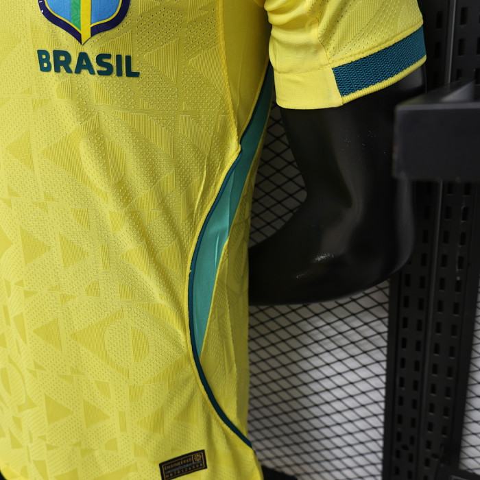 Pressed Line Model Player Version 2026 Brazil Home Soccer Jersey Brasil Camisetas de Futbol