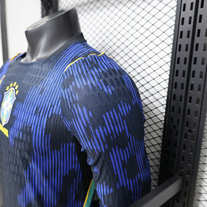 Long Sleeve Player Version 2026 Brazil Away Soccer Jersey Brasil Camisetas de Futbol