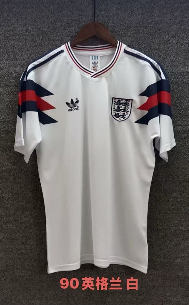 Retro Jersey 1990 England Remake Model Soccer Jersey Vintage Football Shirt