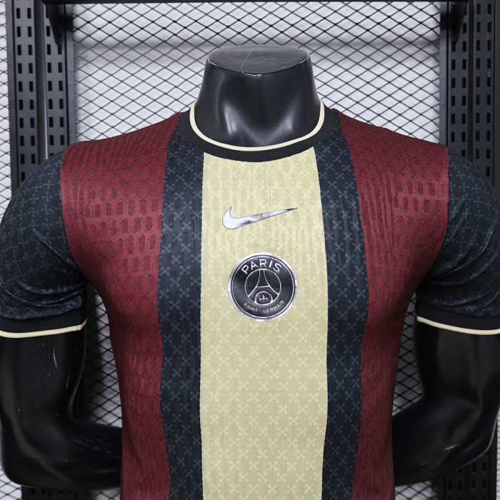 Player Version 2025-2026 PSG Red/Blue/Yellow Special Edition Soccer Jersey Paris Football Maillot