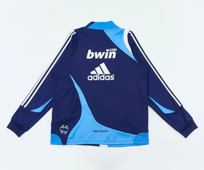 Retro 2007-2008 Real Madrid Dark Blue Soccer Training Sweater