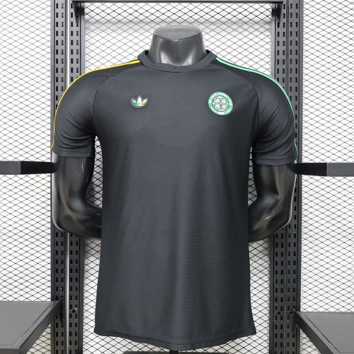 Fan Version 2025-2026 Celtic black originals t-shirts Soccer Jersey Football T-Shirt