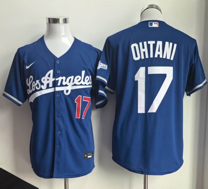 New Los Angeles Dodgers OHTANI 17 Blue MLB Jersey Baseball Shirt