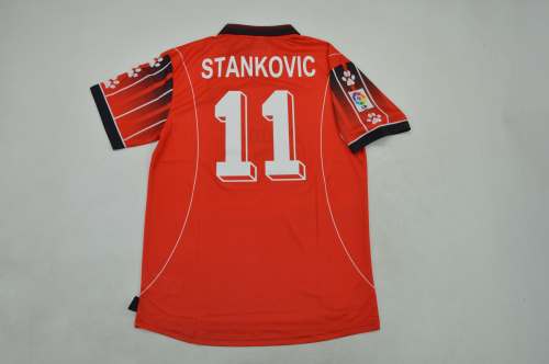 with LFP Patch Retro Jersey 1998-1999 Mallorca STANKOVIC 11 Home Soccer Jersey Vintage Football Shirt