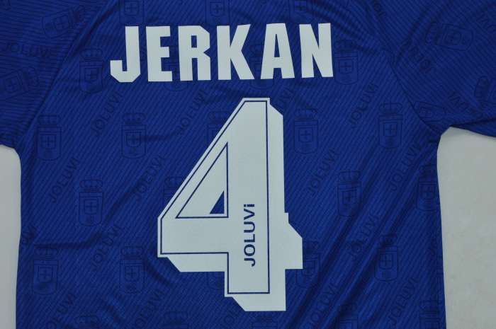 Retro Jersey 1995-1996 Real Oviedo JERKAN 4 Home Soccer Jersey Vintage Football Shirt