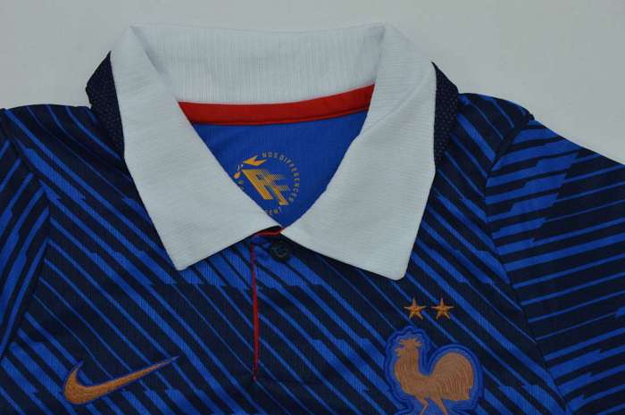 Youth Uniform Kids Kit France 2026 Home Soccer Jersey Shorts Child Football Set