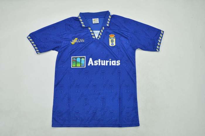 Retro Jersey 1995-1996 Real Oviedo JERKAN 4 Home Soccer Jersey Vintage Football Shirt