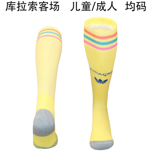 Youth/Adult 2026 World Cup Curaçao Away Soccer Socks Curacao Football Socks