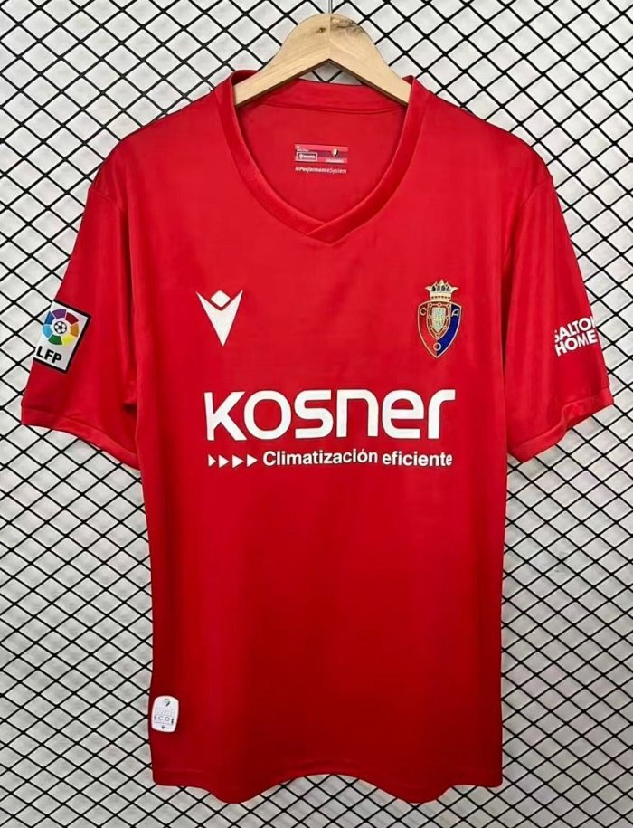 with LFP Patch Fans Version 2025-2026 Club Atlético Osasuna Retro Model Red Soccer Jersey Camisetas de Futbol