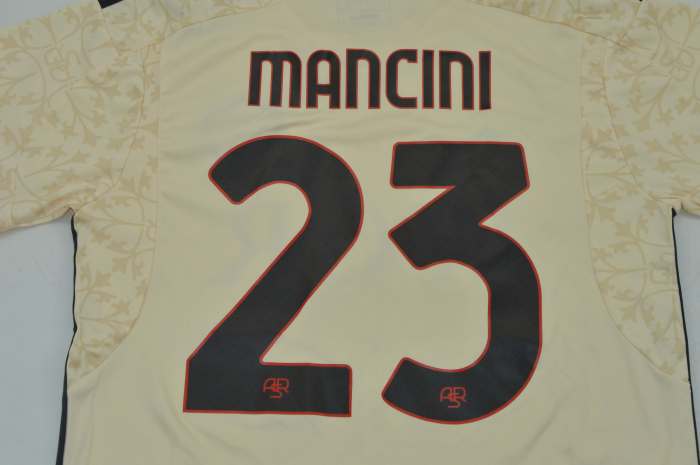 Retro Jersey 2023-2024 As Roma MANCINI 23 Away Soccer Jersey Vintage Football Shirt
