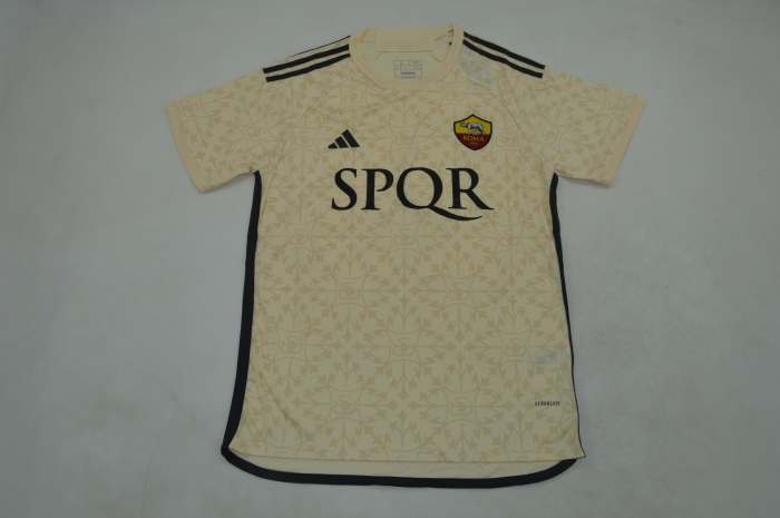 Retro Jersey 2023-2024 As Roma MANCINI 23 Away Soccer Jersey Vintage Football Shirt