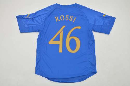 Retro Jersey 2004 Italy ROSSI 46 Home Soccer Jersey Vintage Football Shirt