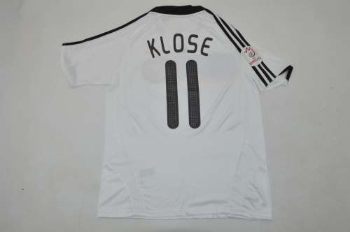 with Euro 2008 Patch Retro Jersey 2008 Germany KLOSE 11 Home Soccer Jersey Vintage Football Shirt