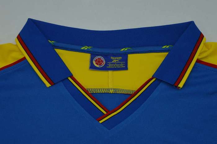 Retro Jersey 1998 Colombia RINCON 19 Away Blue Soccer Jersey Vintage Football Shirt