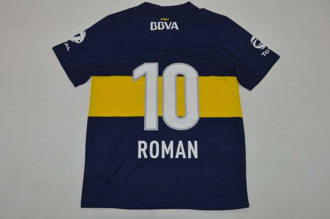 Retro Jersey 2012-2013 Boca Juniors ROMAN 10 Home Soccer Jersey Vintage Football Shirt