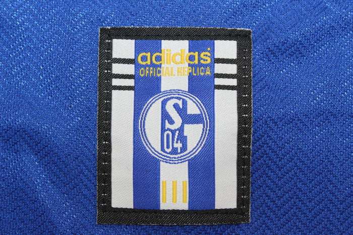 Retro Jersey 1998-2000 Schalke 04 NEMEC 20 Home Soccer Jersey Vintage Football Shirt