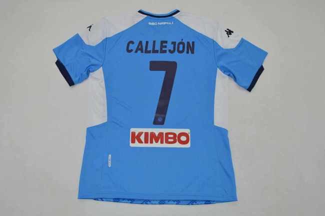 Retro Jersey 2019-2020 Calcio Napoli CALLEJON 7 Home Soccer Jersey Napoles Vintage Football Shirt