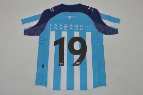 Retro Jersey 2001-2002 Argentina Racing Club 19 Home Soccer Jersey Vintage Football Shirt
