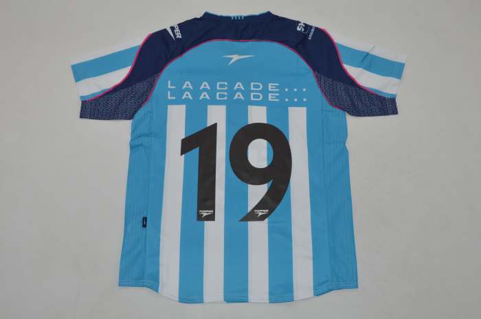 Retro Jersey 2001-2002 Argentina Racing Club 19 Home Soccer Jersey Vintage Football Shirt