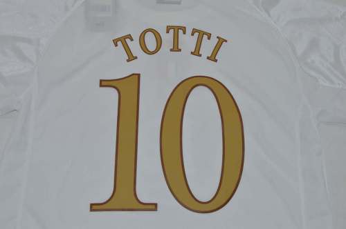 Retro Jersey 2004 Italy TOTTI 10 Away White Soccer Jersey Vintage Football Shirt