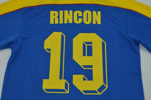 Retro Jersey 1998 Colombia RINCON 19 Away Blue Soccer Jersey Vintage Football Shirt