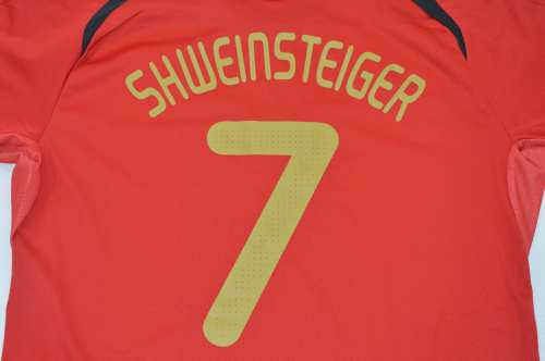 Retro Jersey 2008 Germany SHWEINSTEIGER 7 Away Red/Black Soccer Jersey Vintage Football Shirt