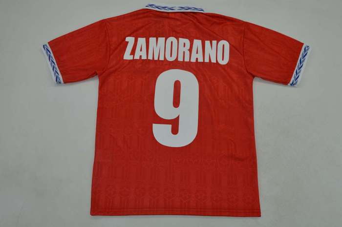 Retro Jersey 1995 Chile ZAMORANO 9 Home Soccer Jersey Football Shirt