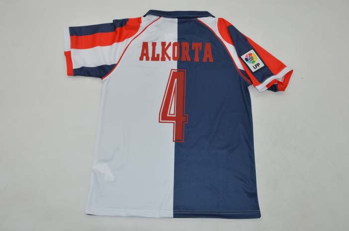 Retro Jersey 1998-1999 Athletic Bilbao ALKORTA 4 Third Away Soccer Jersey Vintage Football Shirt