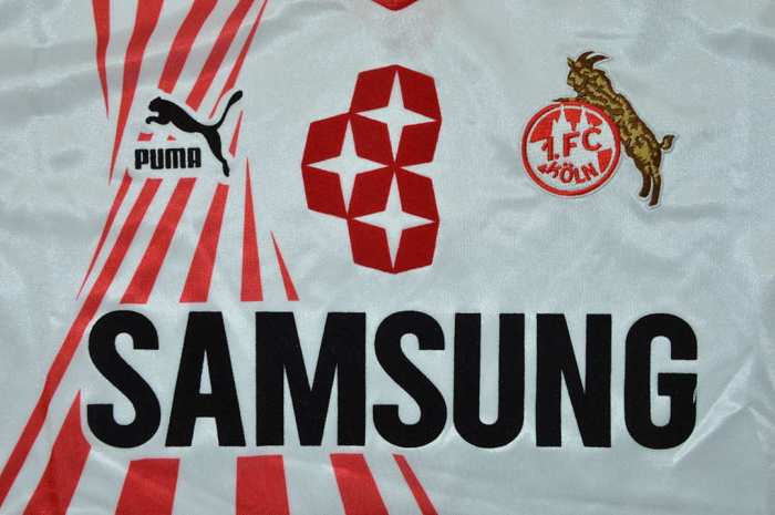 Retro Jersey 1990-1991 1. FC Köln FLICK 7 Home Soccer Jersey Koln Fooball Shirt