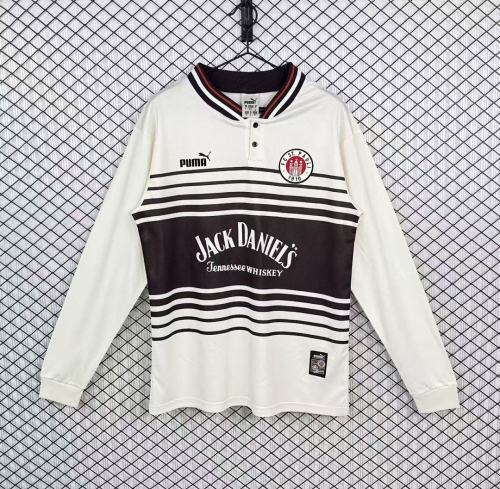 Long Sleeve Retro Jersey 1997-1998 St. Pauli Home Soccer Jersey Football Shirt