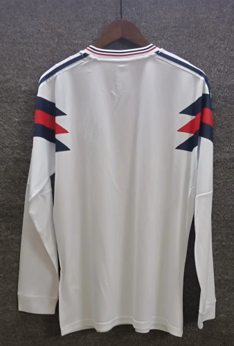 Long Sleeve Retro Jersey 1990 England Remake Model Soccer Jersey Vintage Football Shirt