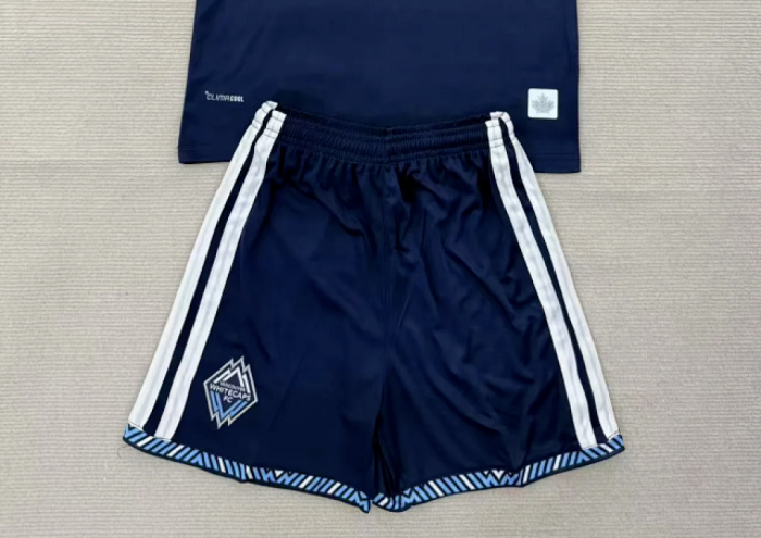 Fan Version 2025-2026 Vancouver Whitecaps Away Dark Blue Soccer Shorts Football Shorts