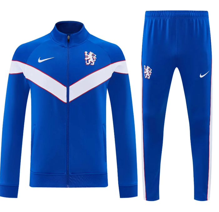 2026-2027 Chelsea Blue/White Windbreaker Jacket Football Jacket and Pants