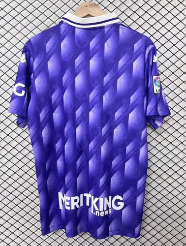 with LFP Patch Fans Version 2025-2026 Real Valladolid Retro Model Purple Soccer Jersey