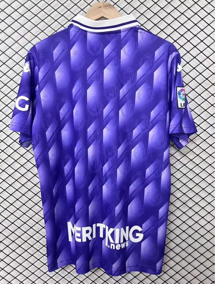 with LFP Patch Fans Version 2025-2026 Real Valladolid Retro Model Purple Soccer Jersey