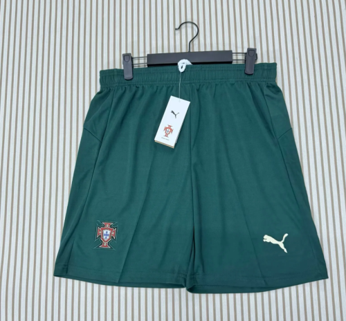 Fan Version 2026 Portugal Green Soccer Shorts Football Shorts
